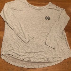 Pink long sleeve butter soft top very good cond M